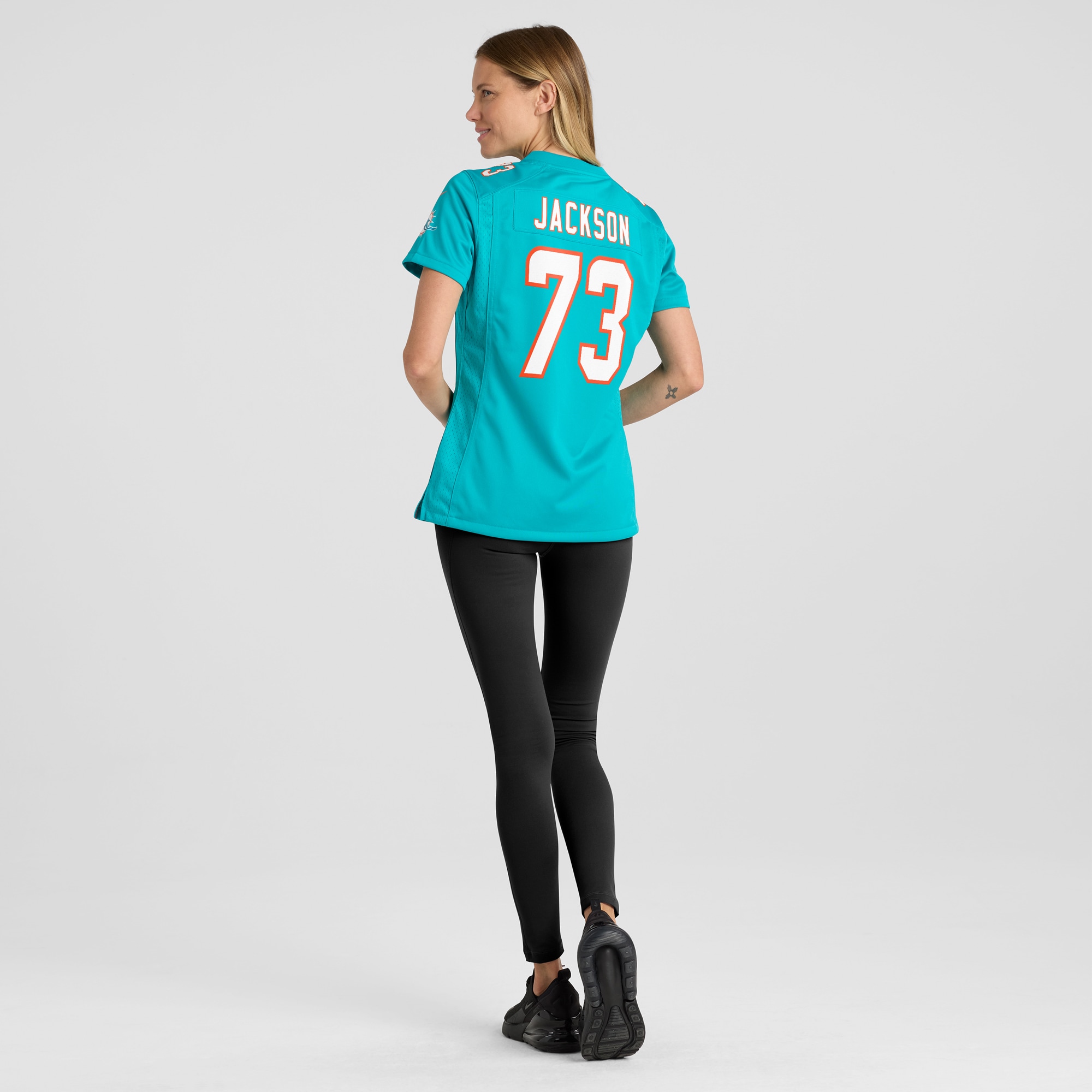Miami Dolphins Austin Jackson Aqua Game NFL Jersey Women's
