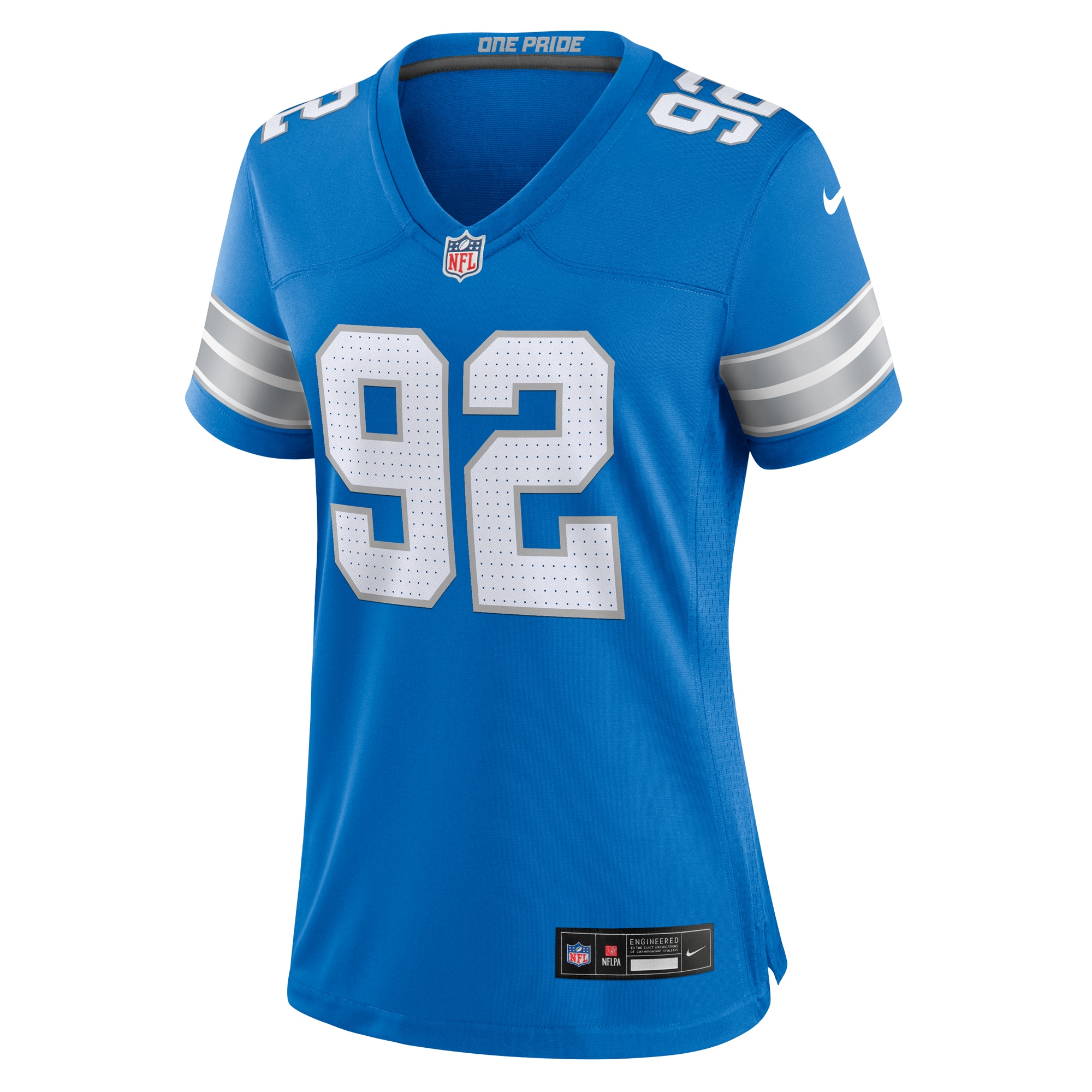 Detroit Lions Marcus Davenport Blue Team Game NFL Jersey Women's