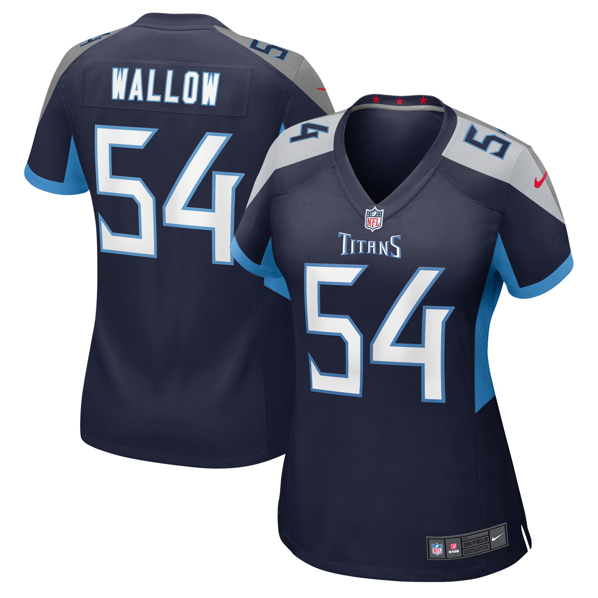Tennessee Titans Garret Wallow Navy Game NFL Jersey Women's