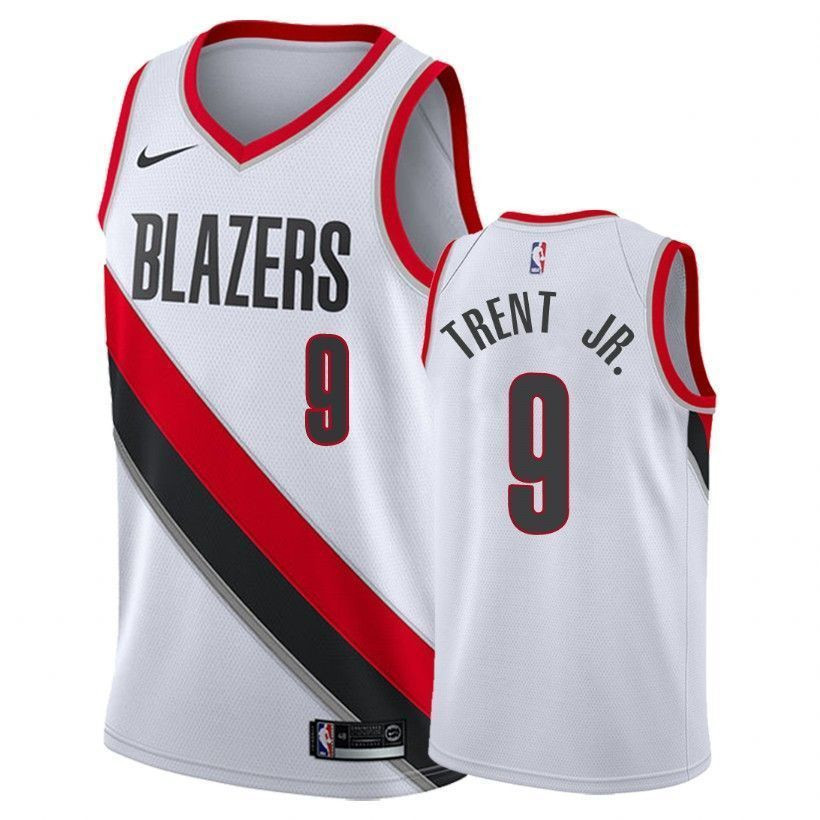 Portland Trail Blazers Gary Trent Jr. 9 Associatio White NBA Jersey Men's