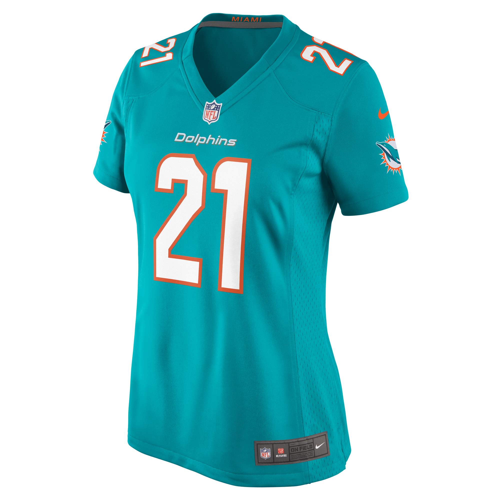 Miami Dolphins Poyer Aqua Game NFL Jersey Women's