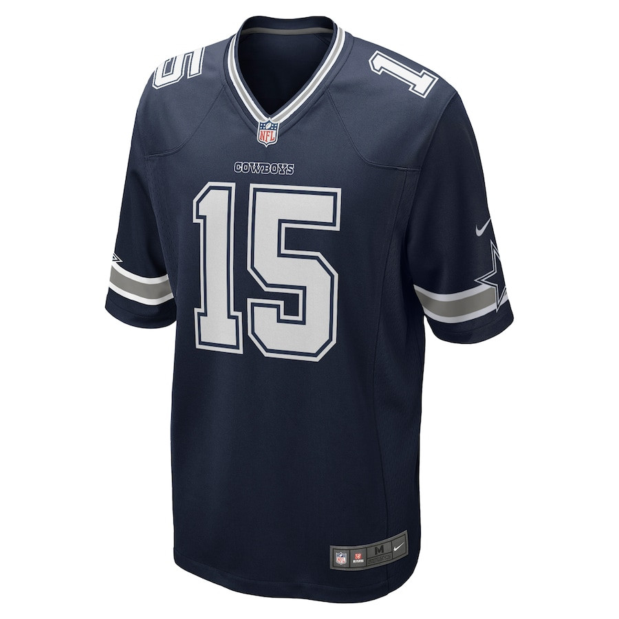 Ezekiel Elliott 15 Dallas Cowboys Team Game Navy NFL Jersey Men's