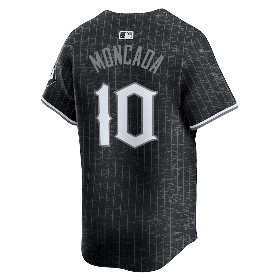 Yo?n Moncada 10 Chicago White Sox City Connect Retired Black MLB Jersey Men's