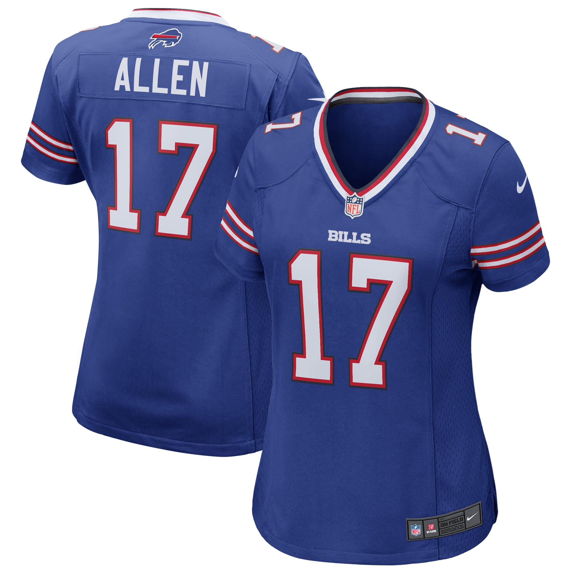 Josh Allen Royal Buffalo Bills Game NFL Jersey Women's