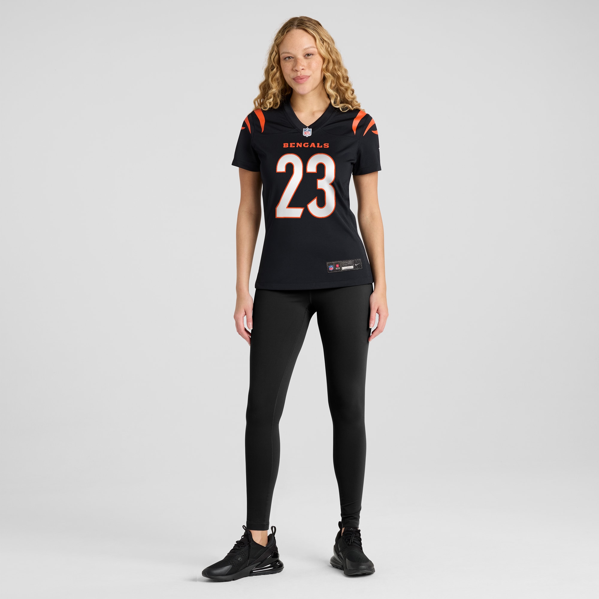 Cincinnati Bengals Daxton Hill Black Player Game NFL Jersey Women's