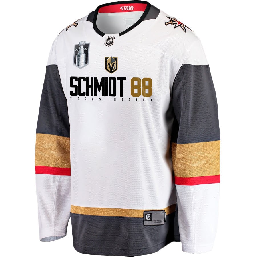 Nate Schmidt 88 Vegas Golden Knights Defensive Anchor 2023 Champions Stanley Cup White NHL Jersey Men's