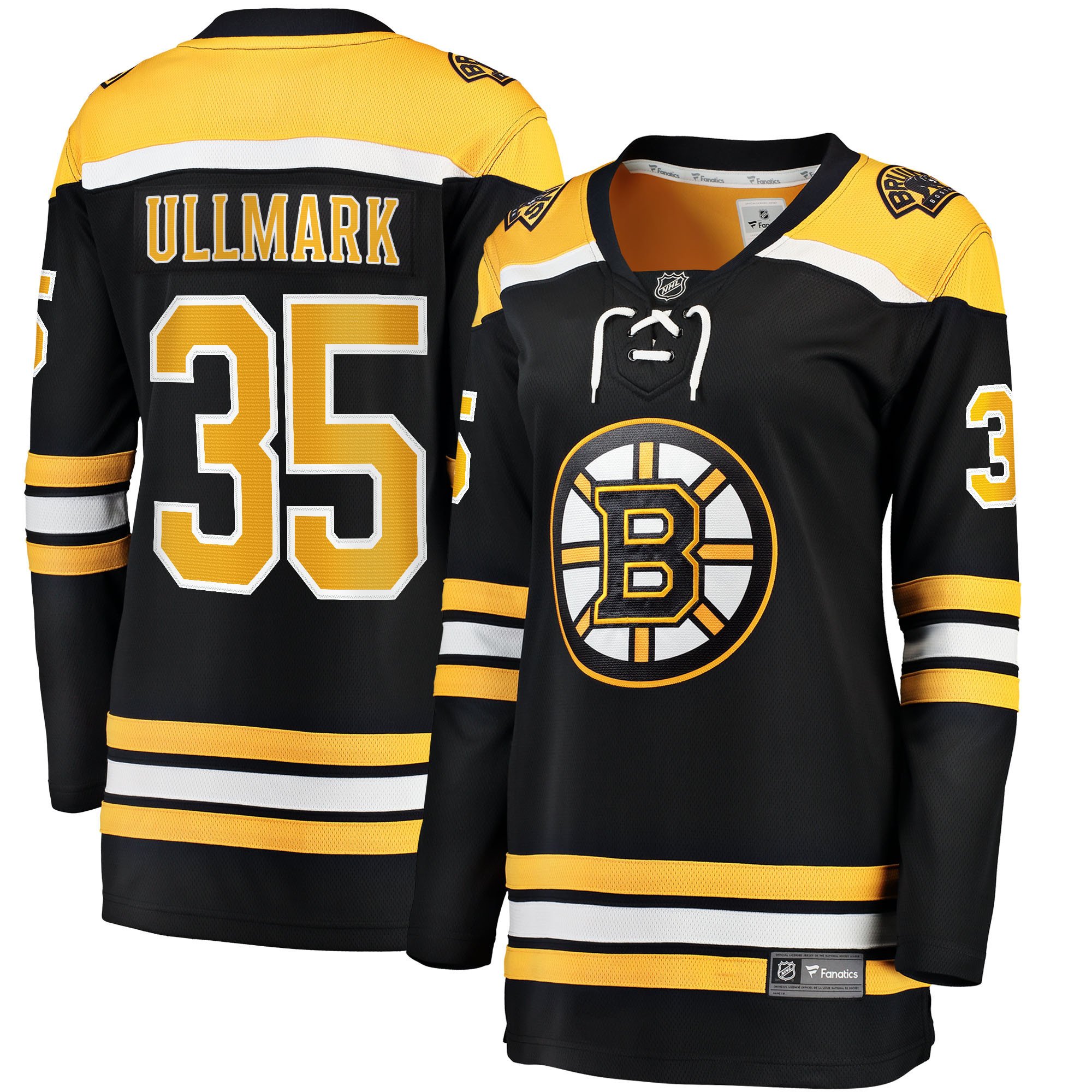 Linus Ullmark 35 Boston Bruins Home Breakaway Women, Black NHL Jersey Women's