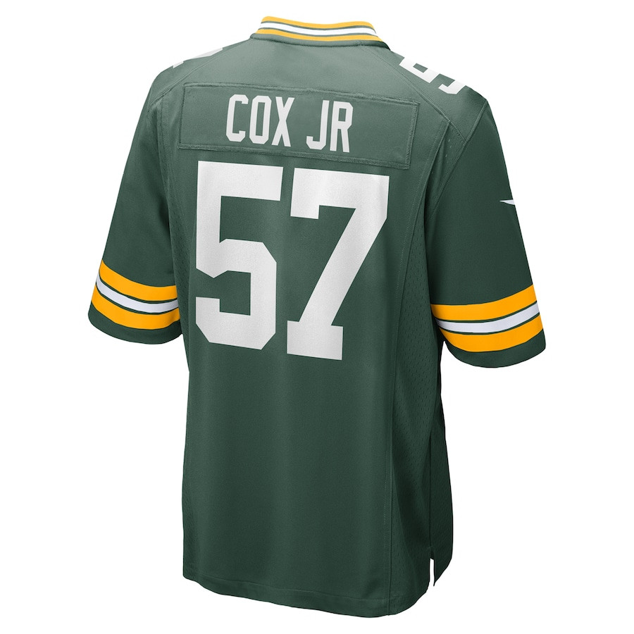 Brenton Cox Jr. 57 Green Bay Packers Game Green NFL Jersey Men's