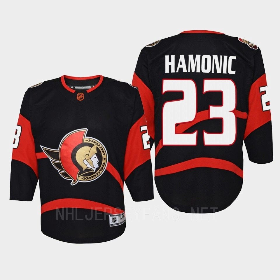 Travis Hamonic 23 Ottawa Senators 2022 Special Edition 2.0 Retro Black NHL Jersey Youth
