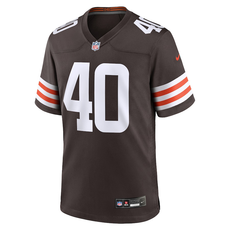Nathaniel Watson 40 Cleveland Browns Team Game Brown NFL Jersey Men's