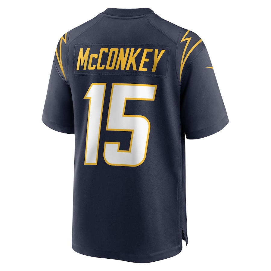Ladd McConkey 15 Los Angeles Chargers Alternate Game Navy NFL Jersey Men's