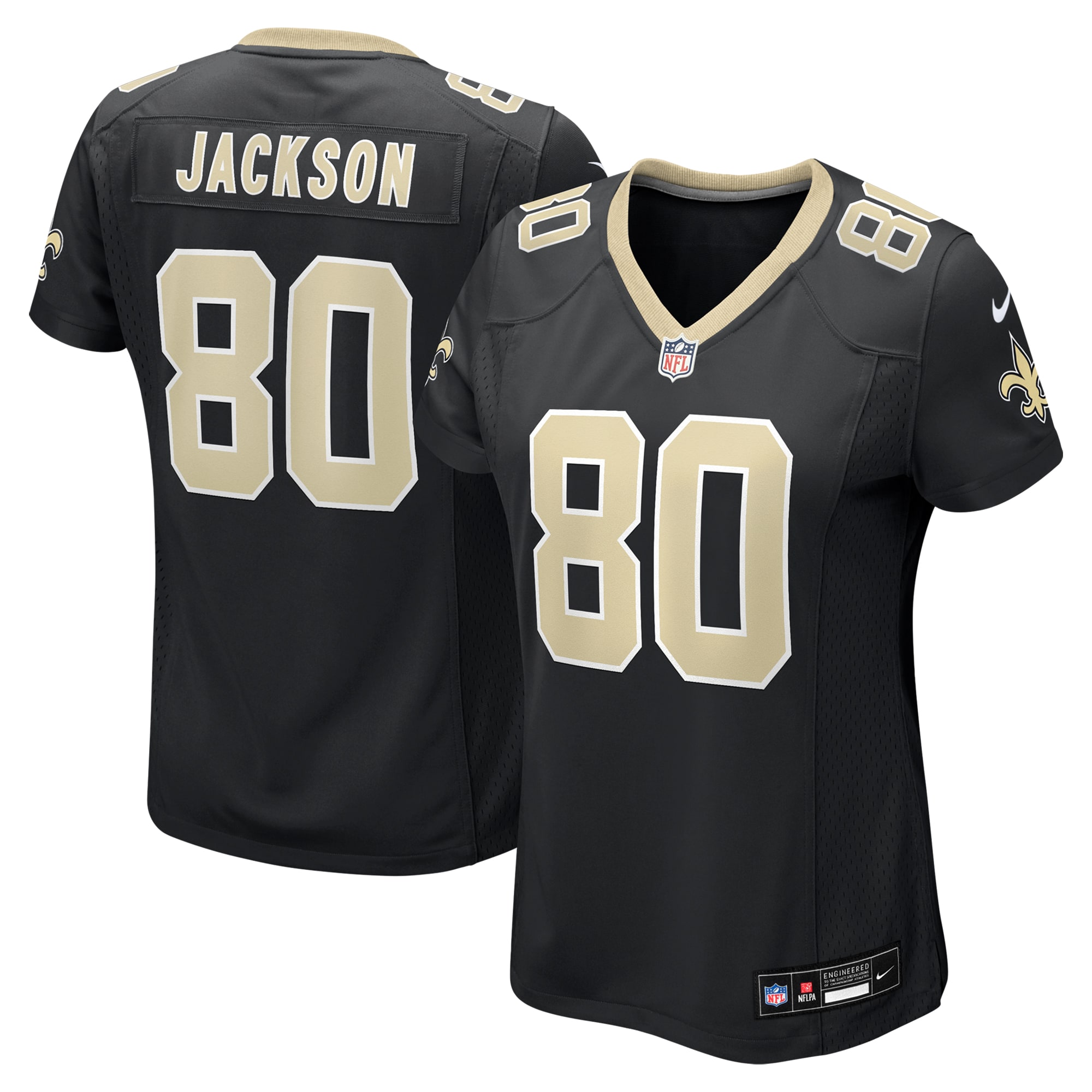 New Orleans Saints Jermaine Jackson Black Game NFL Jersey Women's