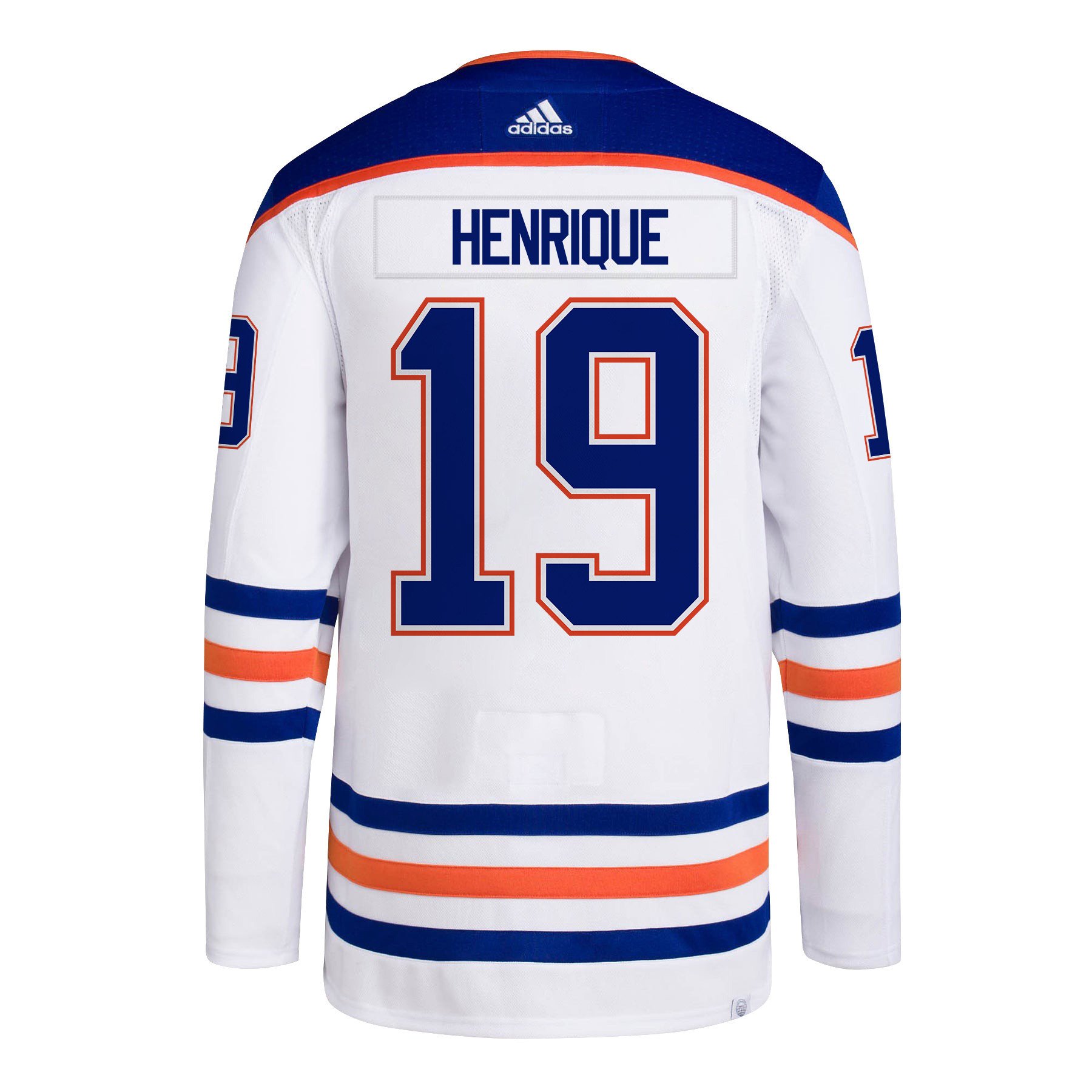 Adam Henrique 19 Edmonton Oilers 2024 Playoffs Patch Away White NHL Jersey Men's