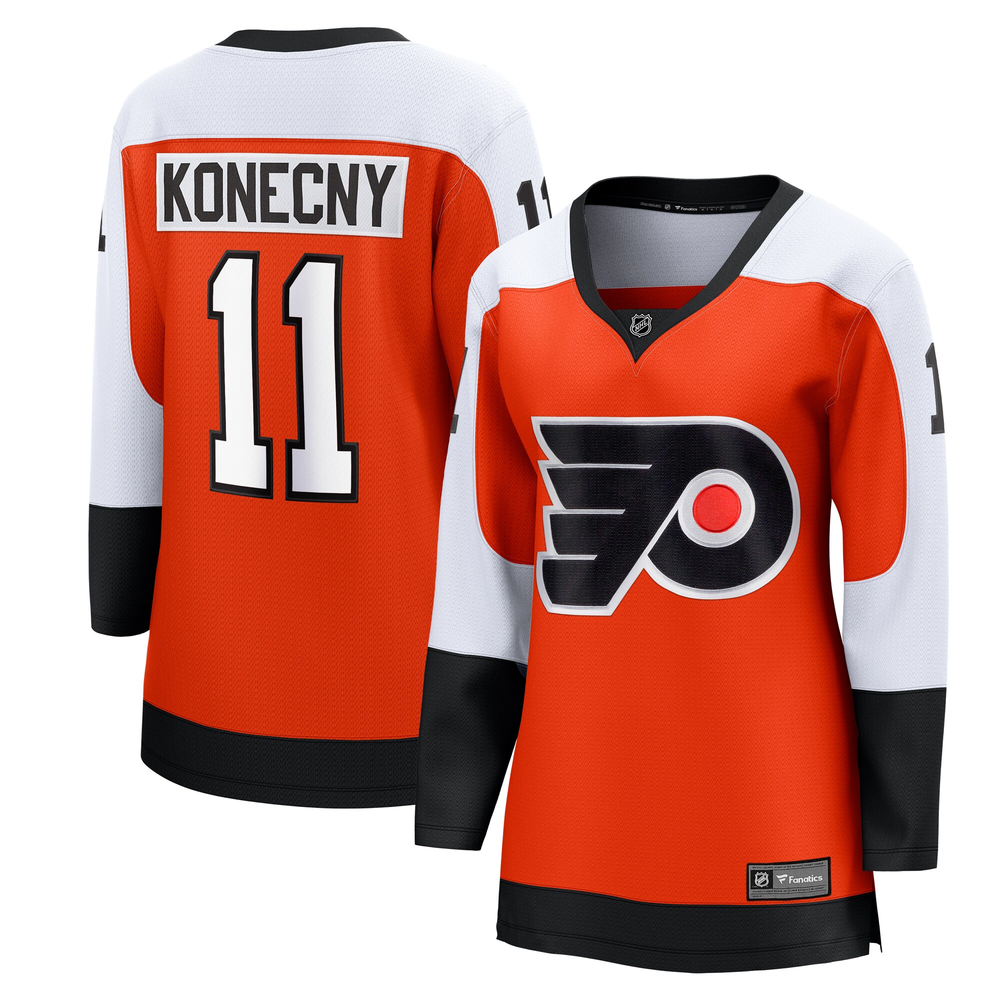 Philadelphia Flyers Travis Konecny Orange Home Breakaway Player NHL Jersey Women's