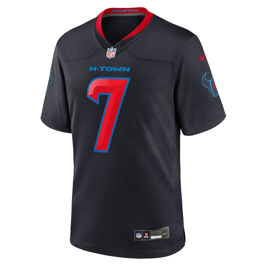 C.J. Stroud 7 Houston Texans 2nd Alternate Game Navy NFL Jersey Men's