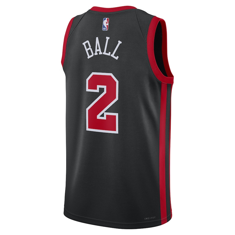 Lonzo Ball 2 Chicago Bulls Chicago Bulls 2023/24 Swingman City Editio Unisex Black NBA Jersey Unisex