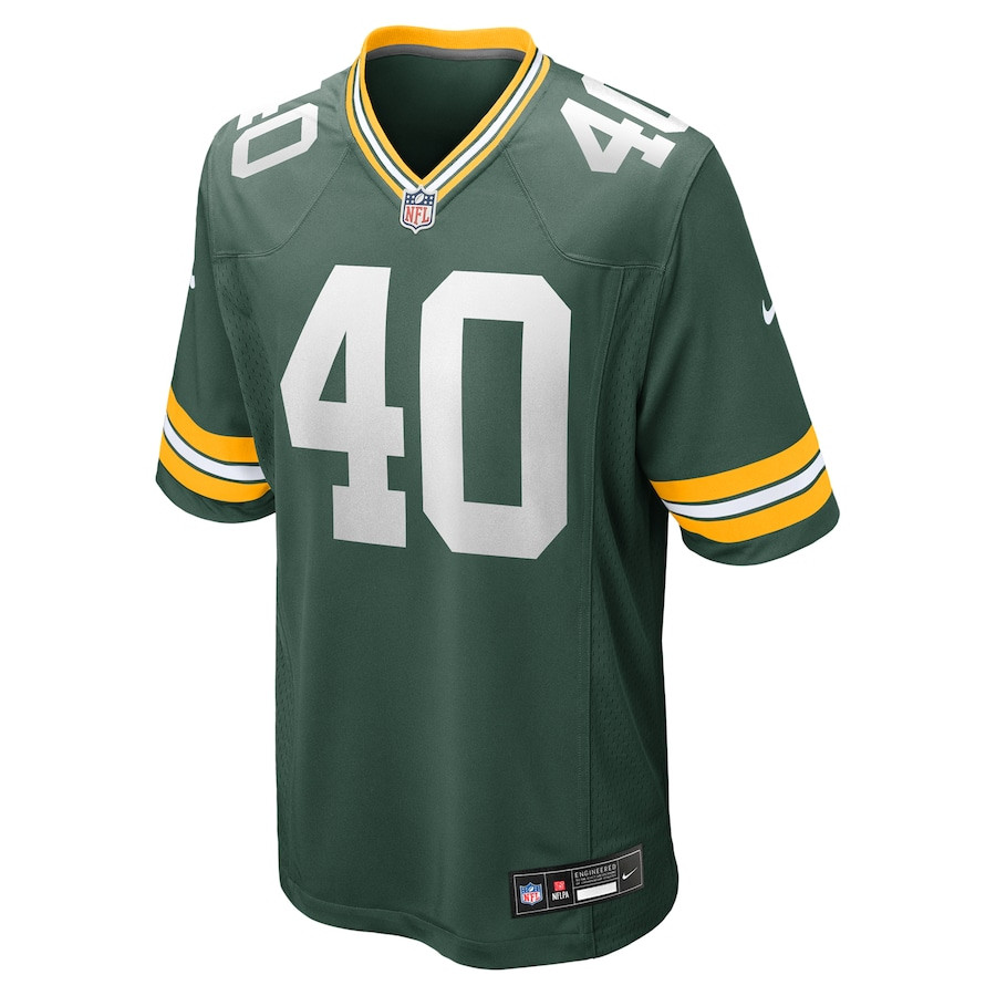 LJ Davis 40 Green Bay Packers Game Green NFL Jersey Men's