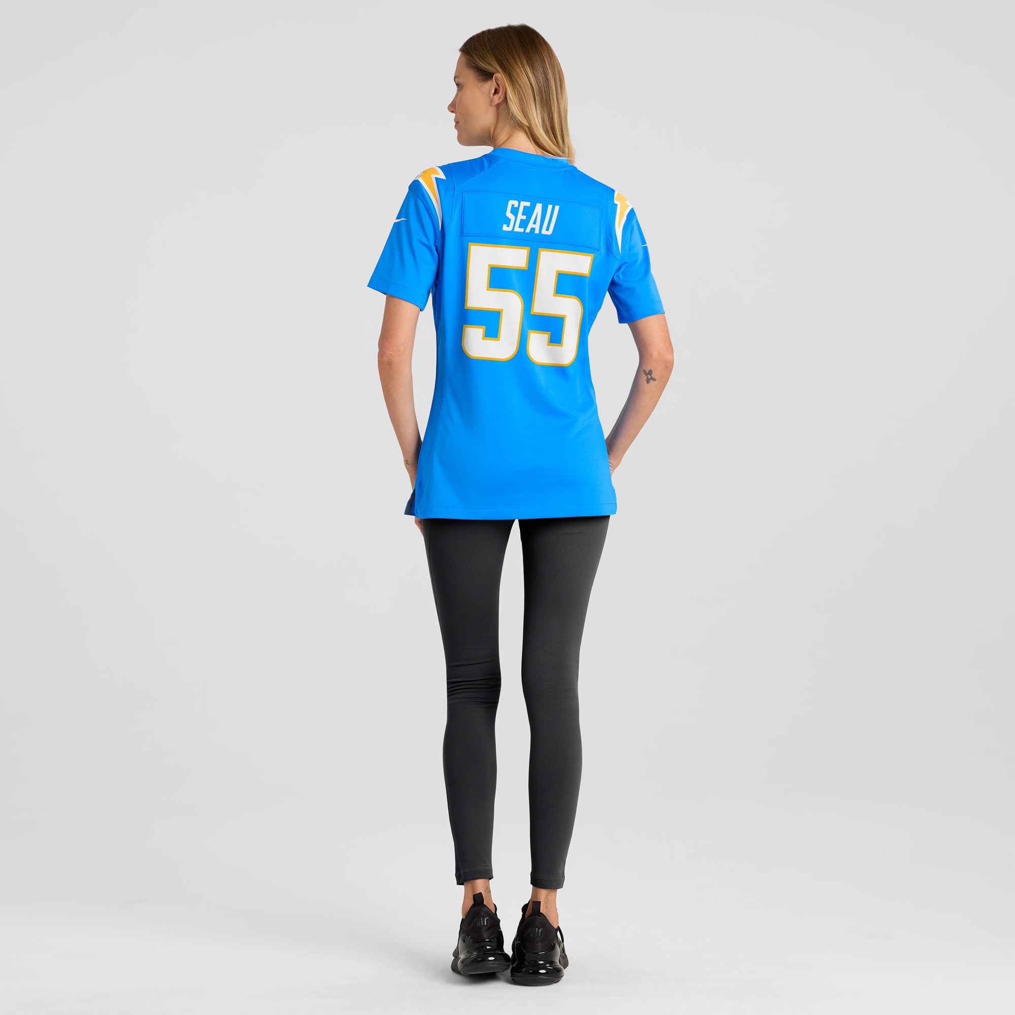 Los Angeles Chargers Junior Seau Powder Blue Game Retired Player NFL Jersey Women's