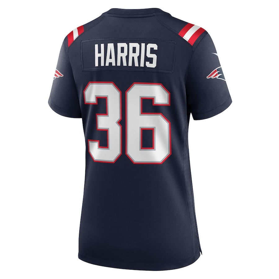 Kevin Harris 36 New England Patriots Game Navy NFL Jersey Women's