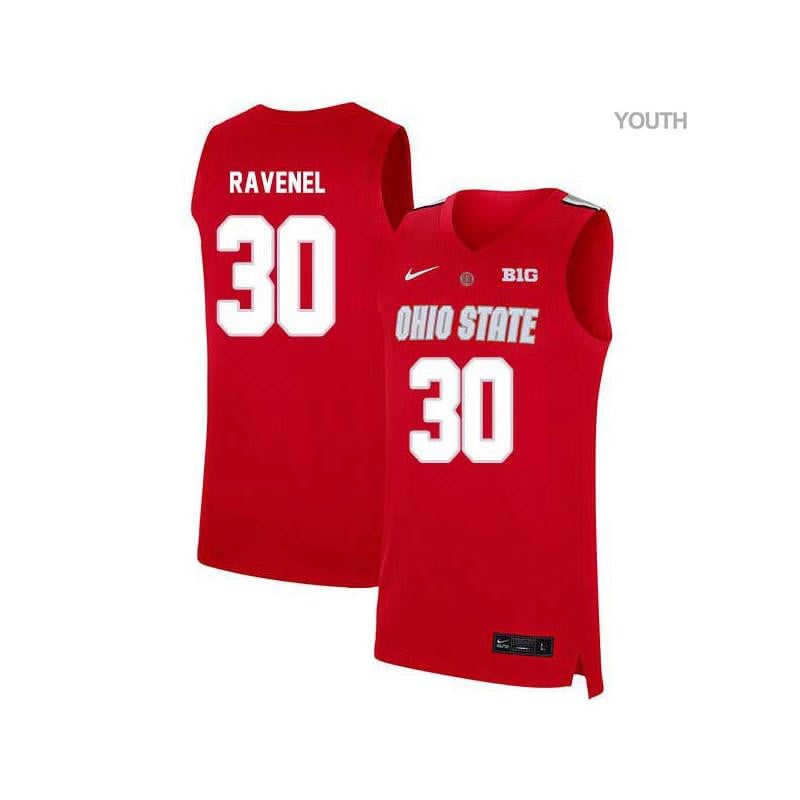 30 Evan Ravenel Red Elite Ohio State Buckeyes NCAA Jersey Youth