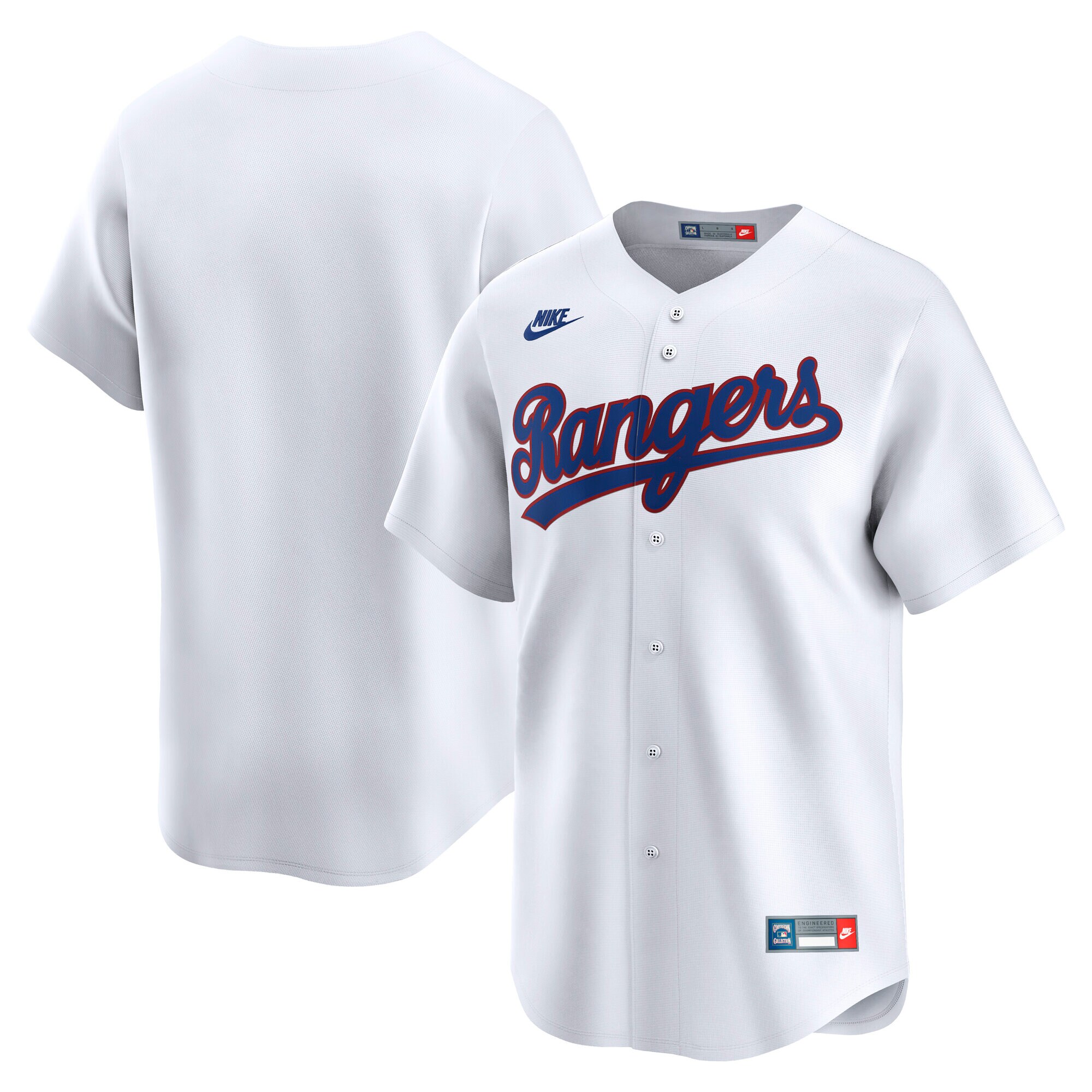 Texas Rangers White Throwback Cooperstown Collection Limited MLB Jersey Men's