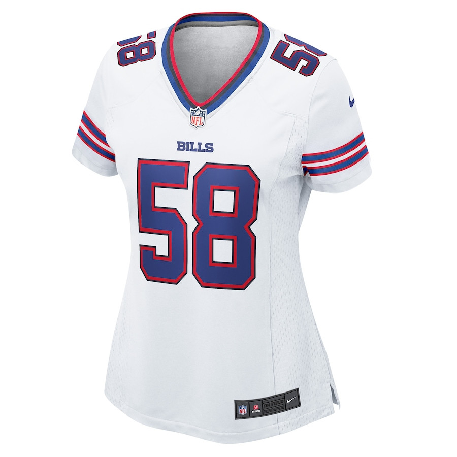Matt Milano 58 Buffalo Bills Game White NFL Jersey Women's