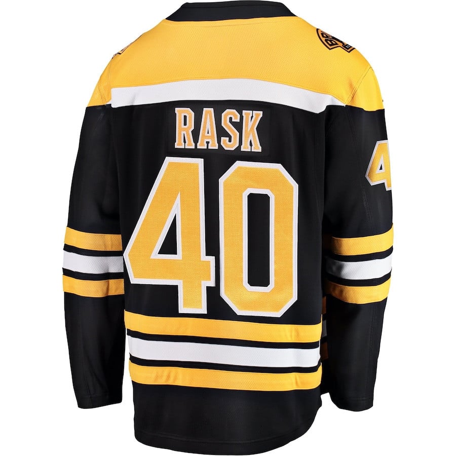 Tuukka Rask 40 Boston Bruins Breakaway Home Black NHL Jersey Men's