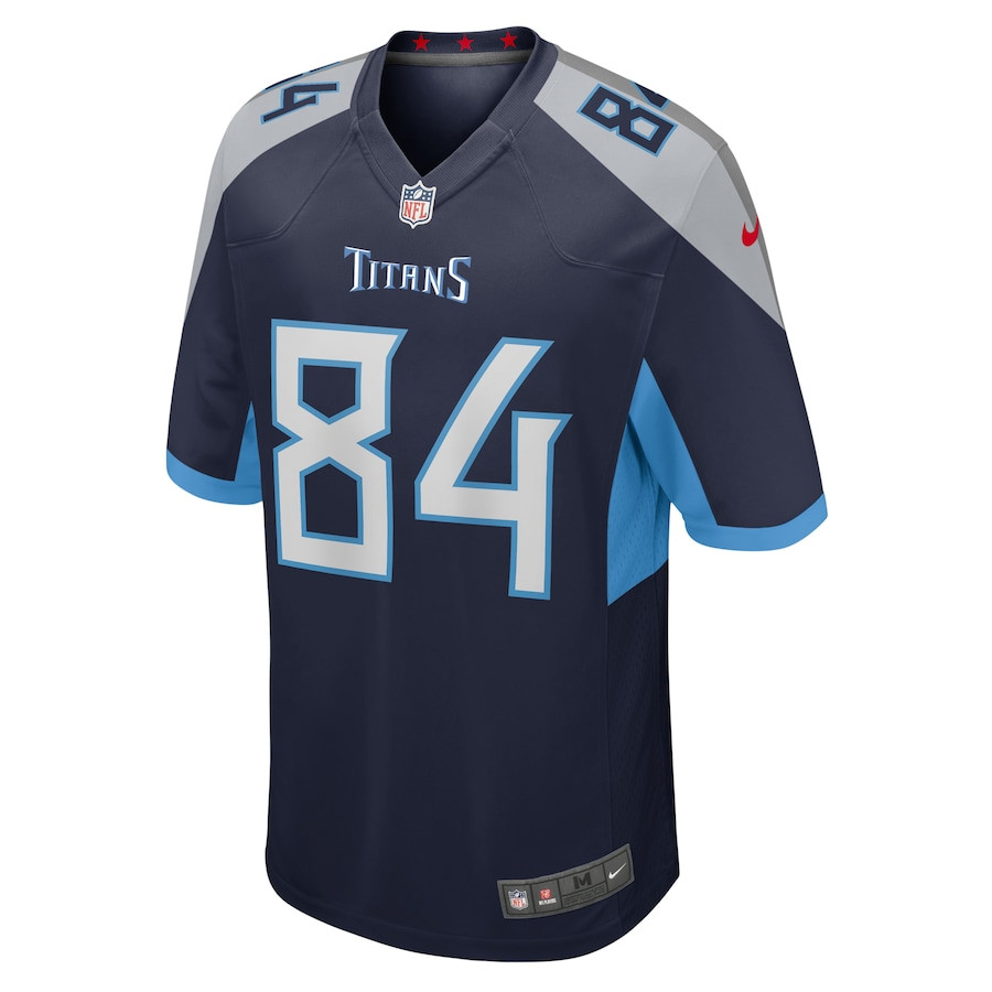Nick Vannett 84 Tennessee Titans Game Navy NFL Jersey Men's