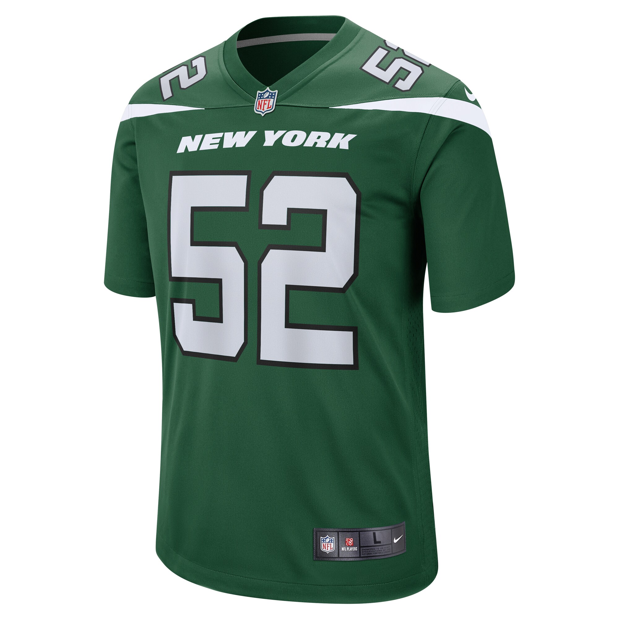 New York Jets Sam Eguavoen Gotham Green Game NFL Jersey Men's