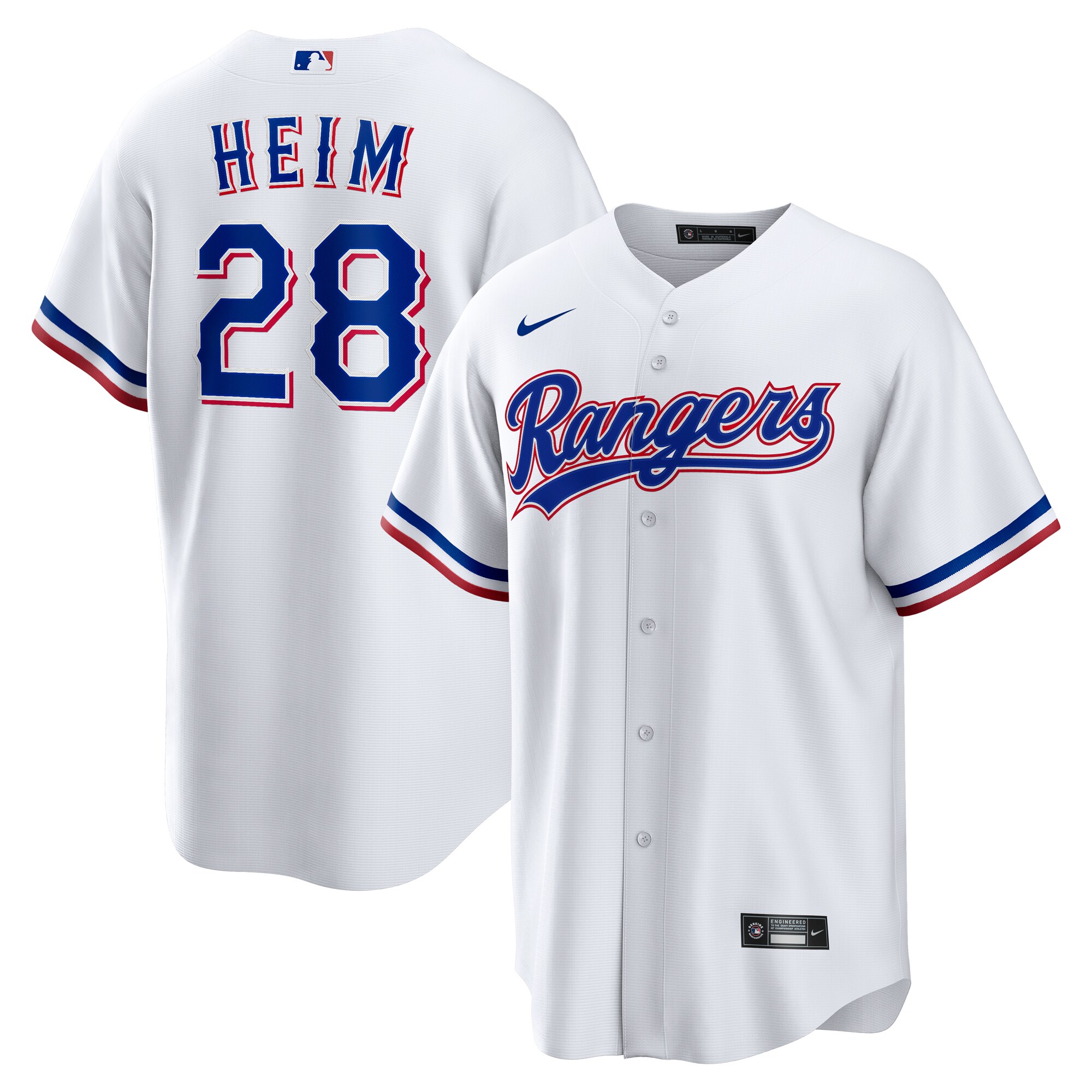 Texas Rangers Jonah Heim White Home MLB Jersey Men's
