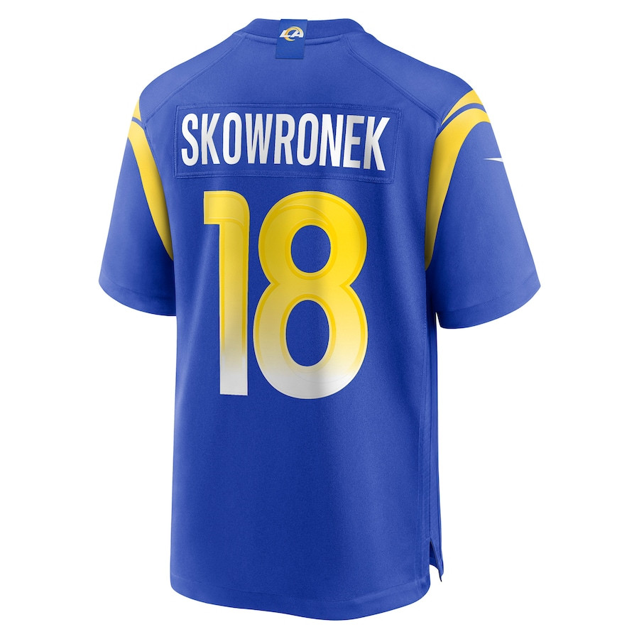 Ben Skowronek 18 Los Angeles Rams Game Royal NFL Jersey Men's