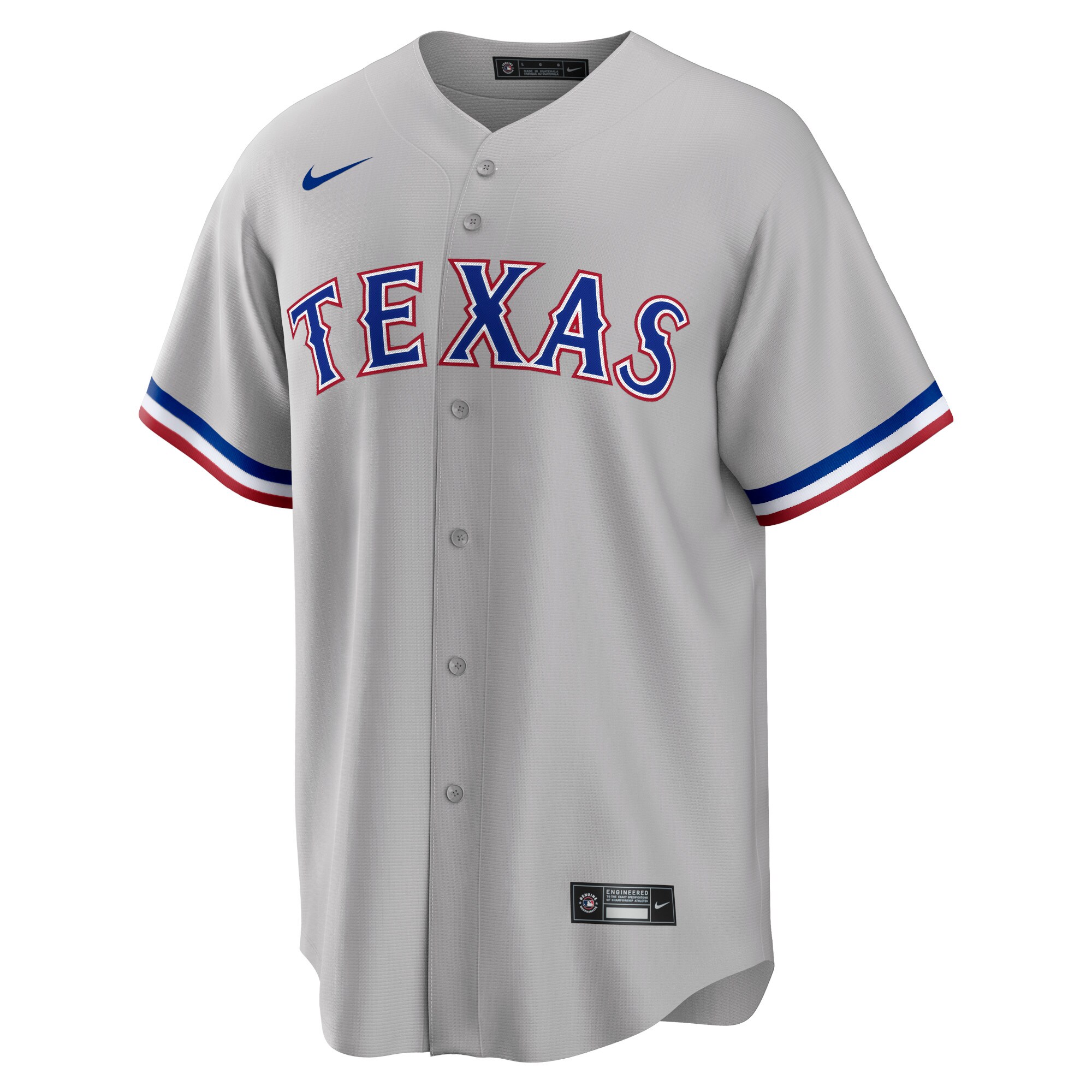 Texas Rangers Gray Road Team MLB Jersey Men's