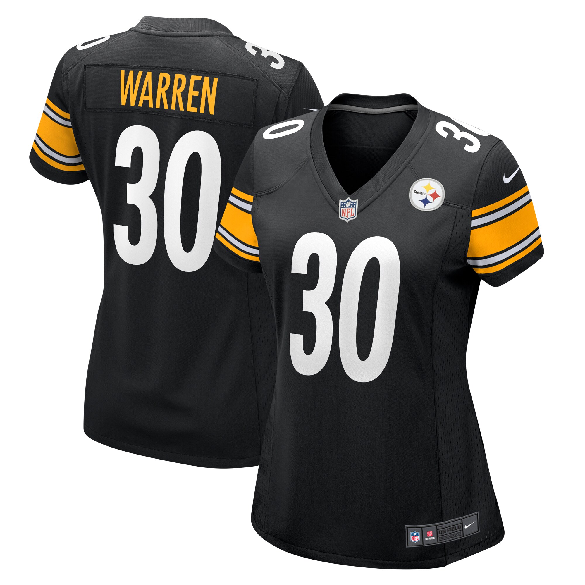 Jaylen Warren Pittsburgh Steelers Nike Women's Alternate Game Jersey - Black