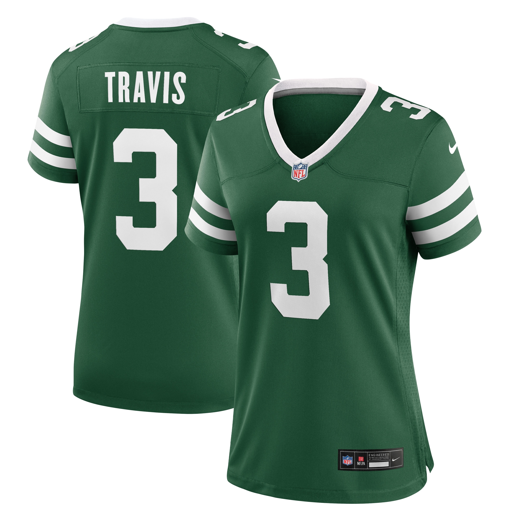New York Jets Travis Legacy Green Team Game NFL Jersey Women's