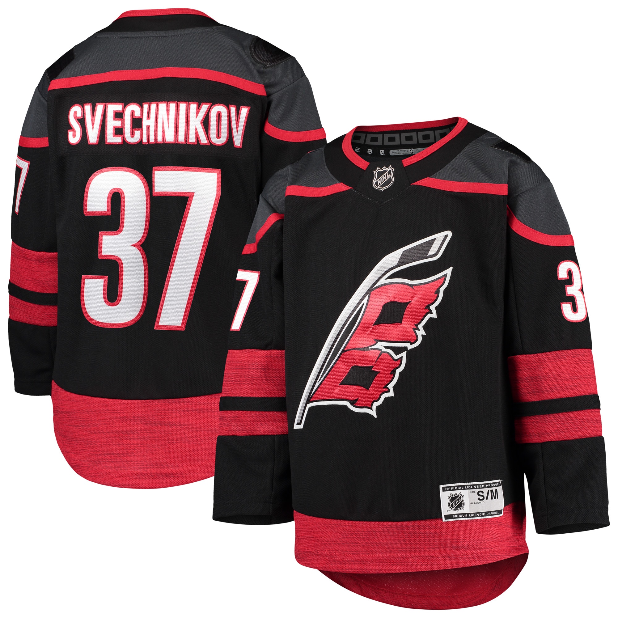 Carolina Hurricanes Andrei Svechnikov Black Home Premier Player NHL Jersey Youth