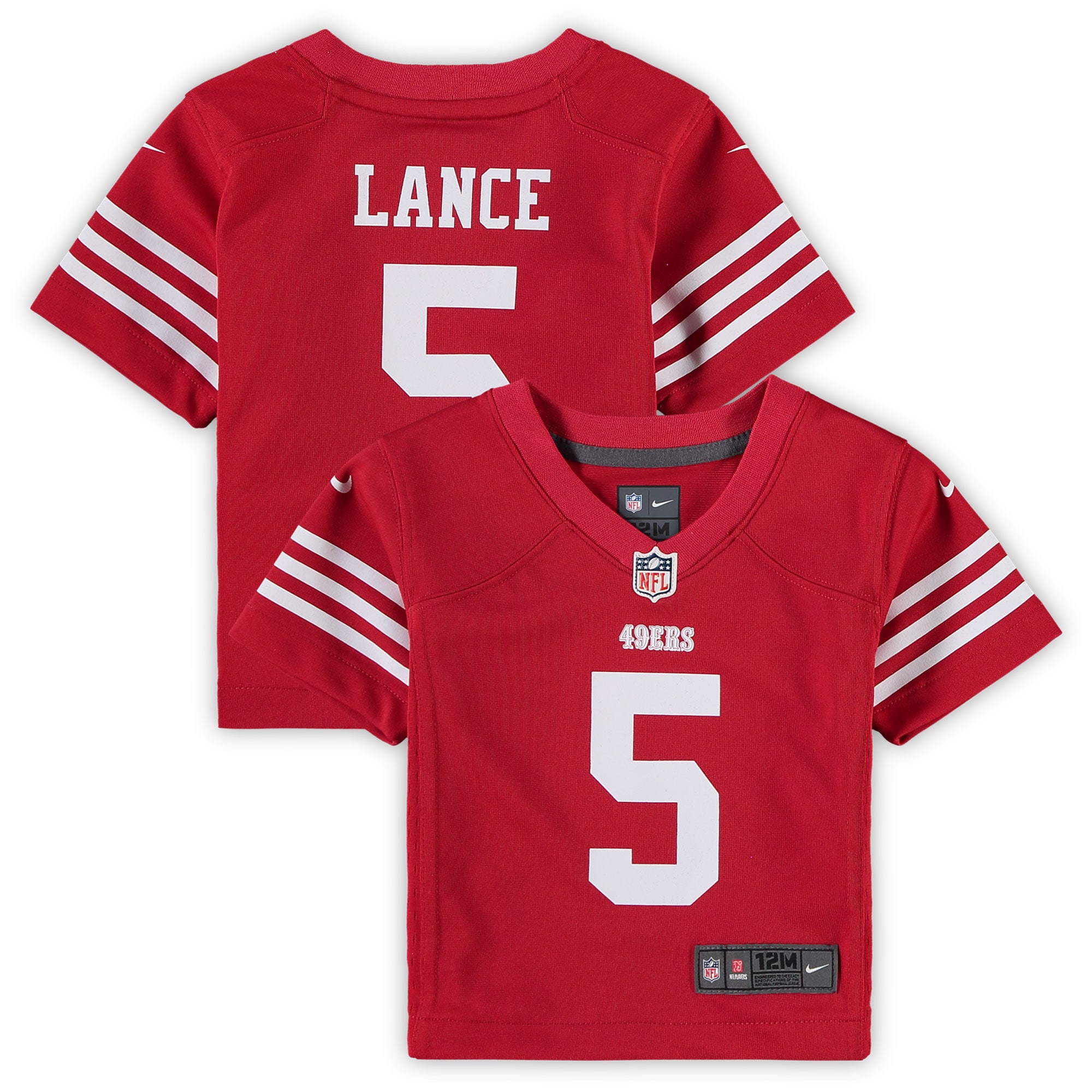 Infant San Francisco 49ers Trey Lance Scarlet Player Game NFL Jersey Men's