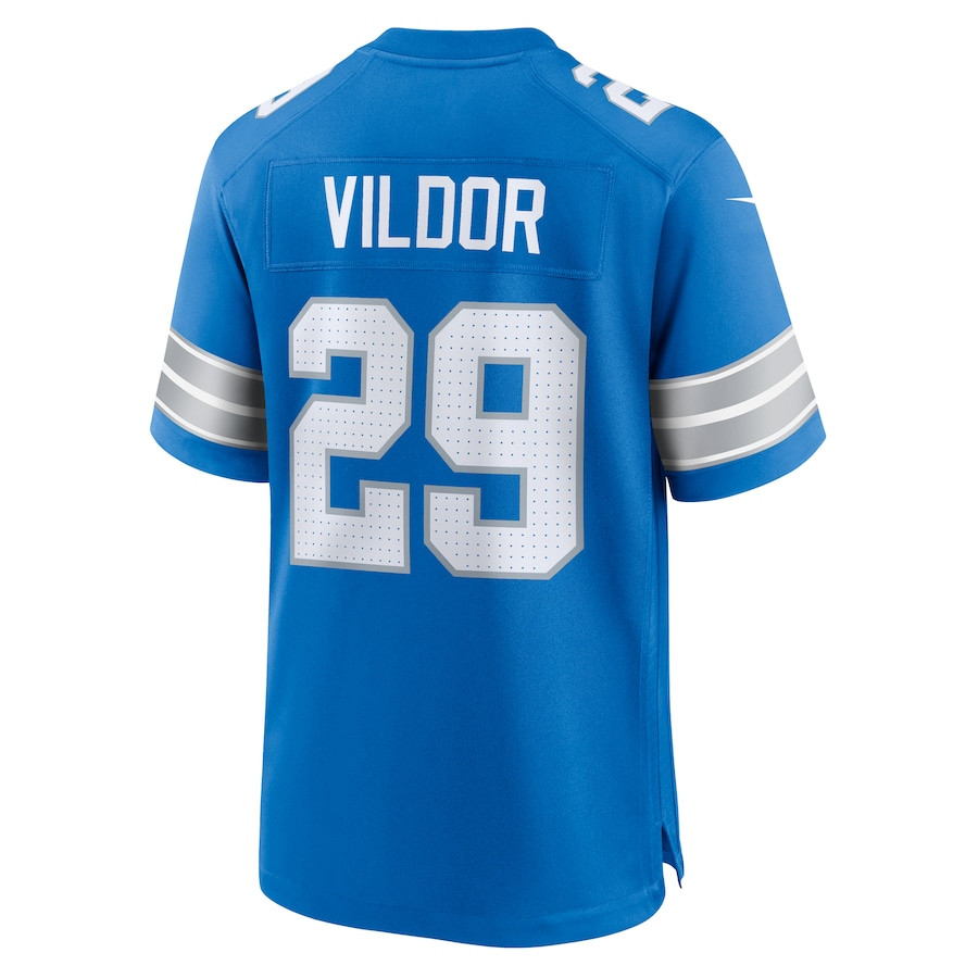 Kindle Vildor 29 Detroit Lions Team Game Blue NFL Jersey Men's