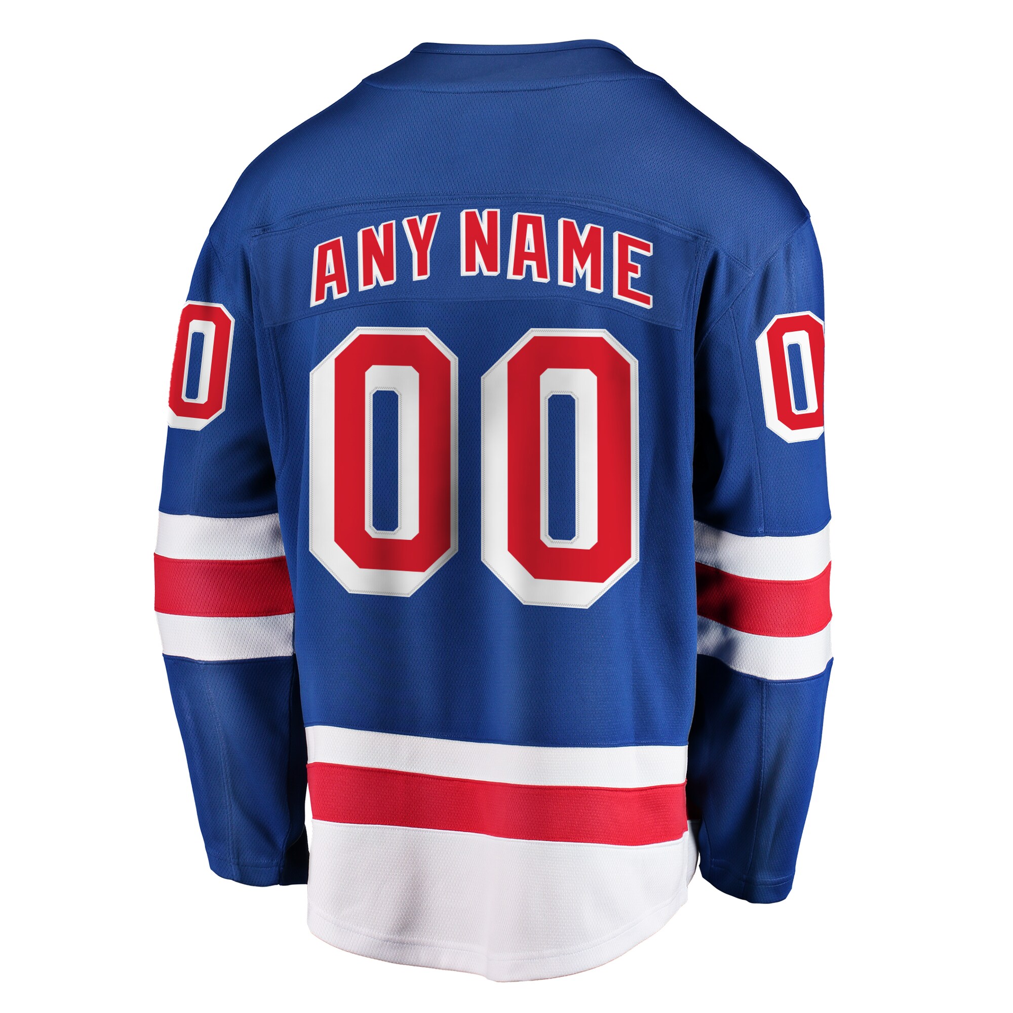 New York Rangers Blue Home Breakaway Custom NHL Jersey Men's