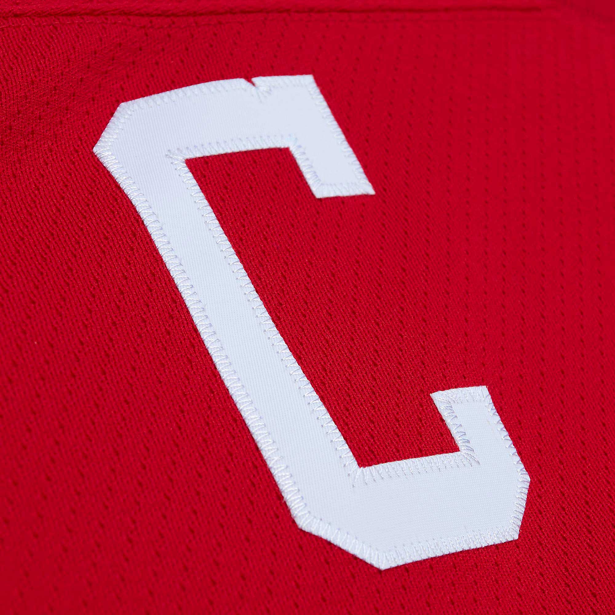 Detroit Red Wings Gordie Howe Mitchell Ness Red Big Tall 1960 Captain Patch Blue Line Player NHL Jersey Men's
