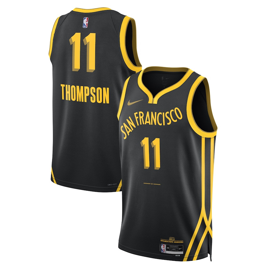 Klay Thompson 11 Golden State Warriors 2023/24 Swingman City Editio Unisex Black NBA Jersey Unisex