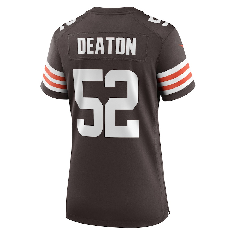Dawson Deaton 52 Cleveland Browns Game Brown NFL Jersey Women's