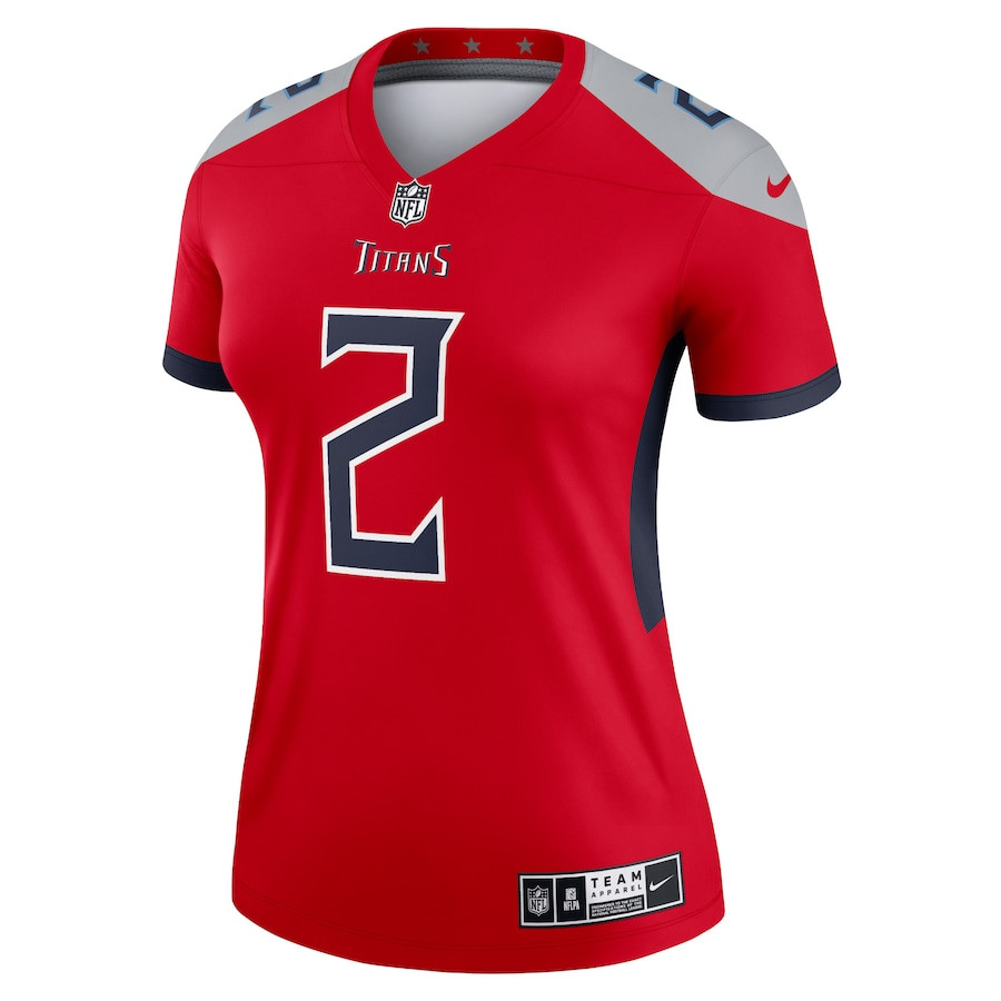 Julio Jones 2 Tennessee Titans Inverted Legend Red NFL Jersey Women's