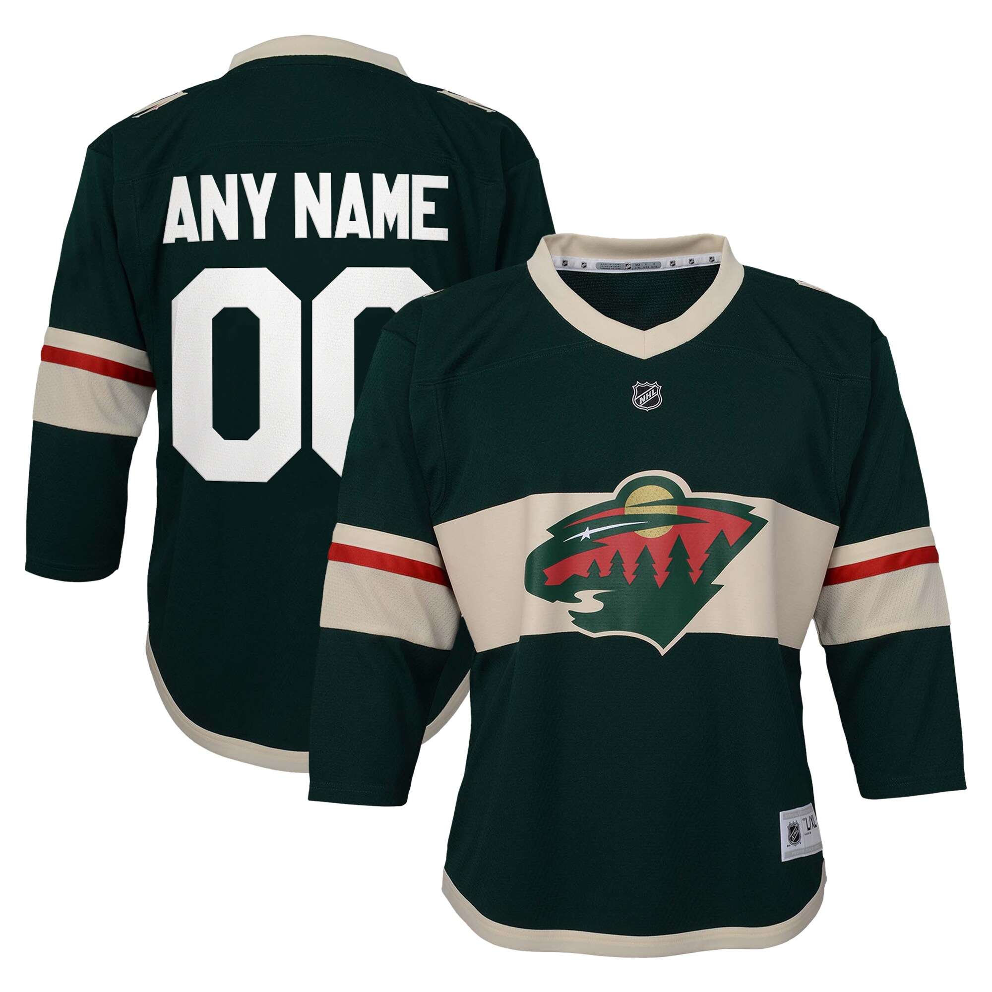 Minnesota Wild Green Custom NHL Jersey Youth
