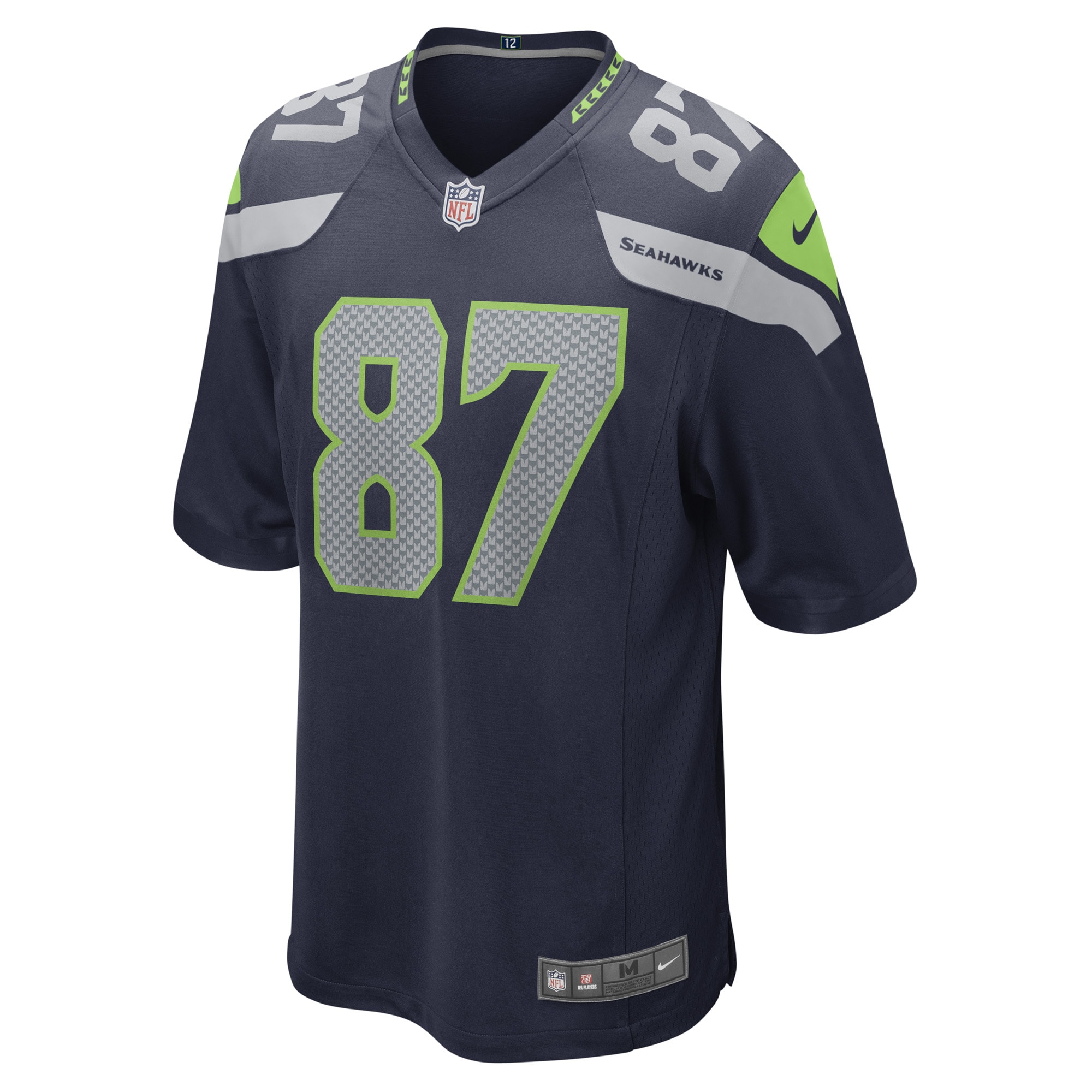Seattle Seahawks Noah Fant College Navy Game Player NFL Jersey Men's