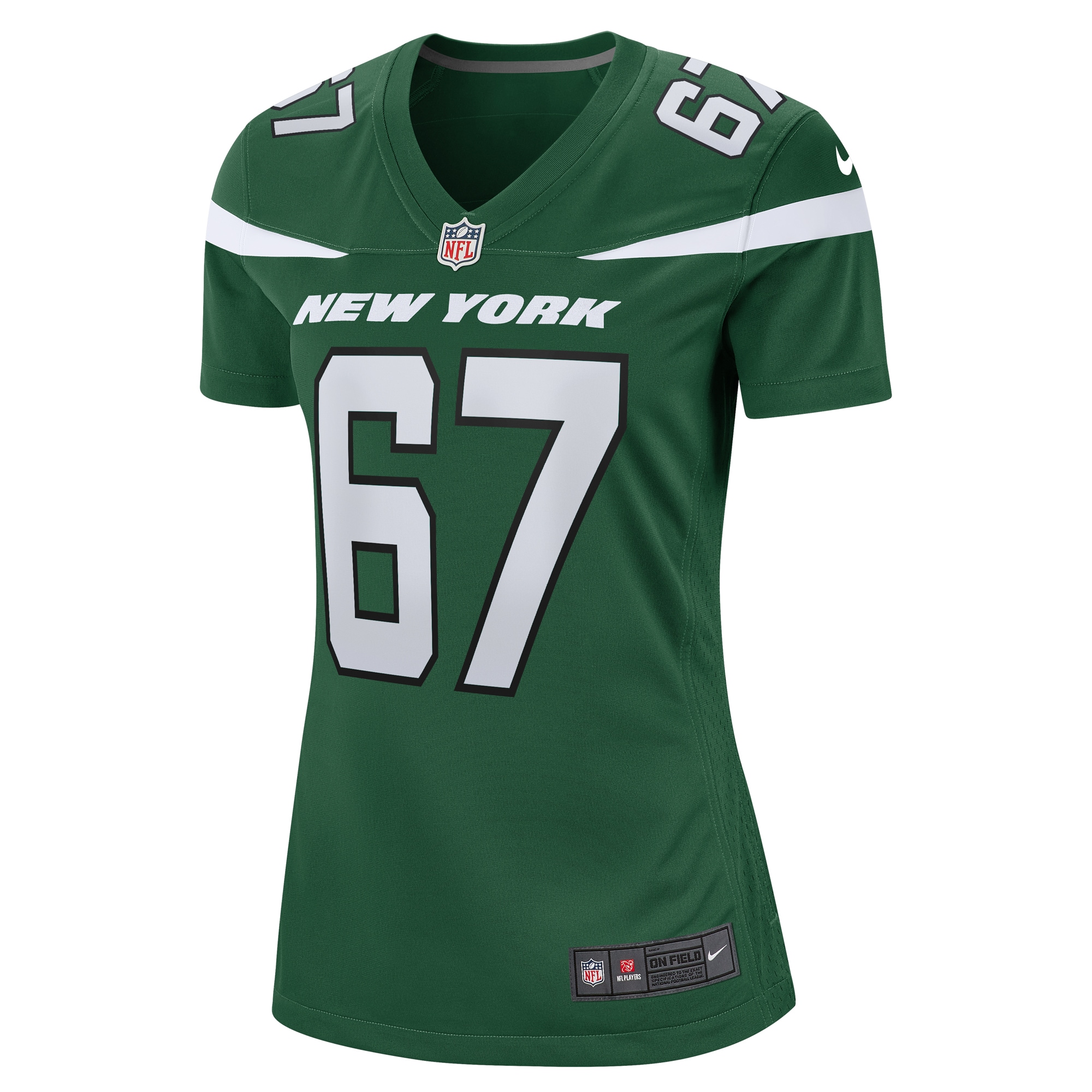 New York Jets Carter Warren Gotham Green Game NFL Jersey Women's