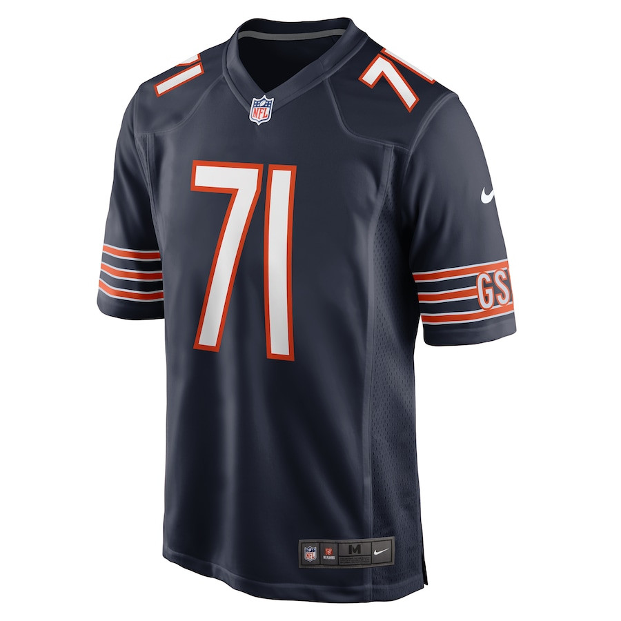 Ryan Bates 71 Chicago Bears Game Navy NFL Jersey Men's