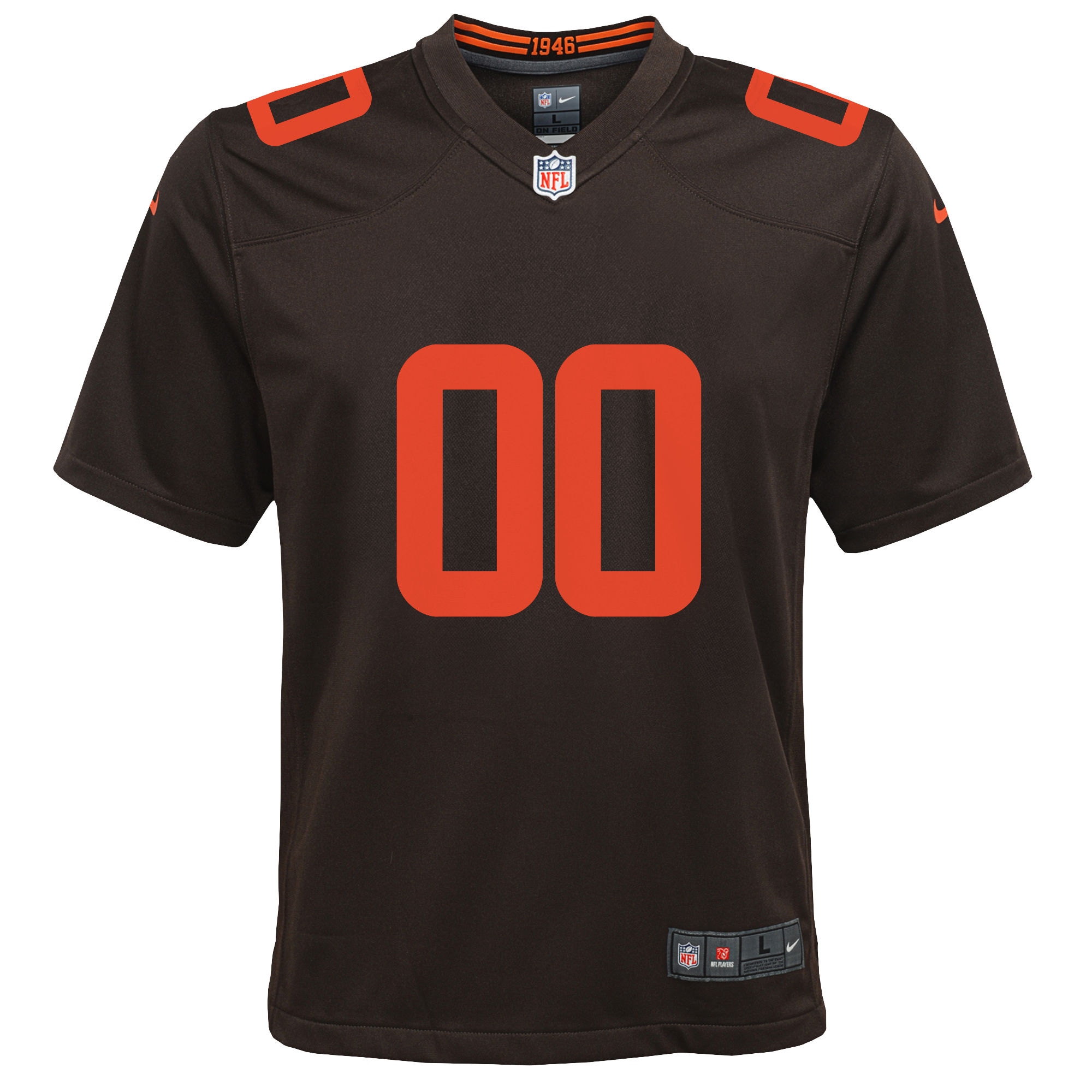 Cleveland Browns Brown Alternate Custom Game NFL Jersey Youth