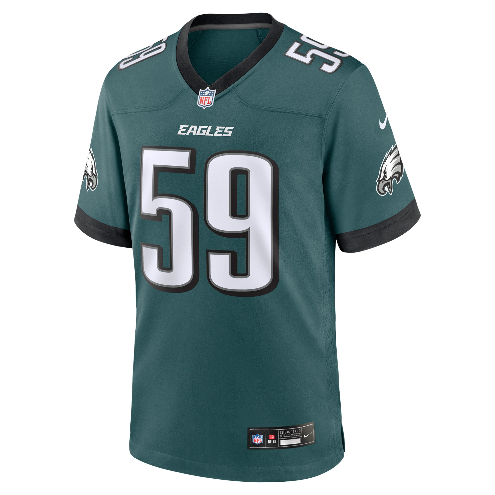 Philadelphia Eagles Thomas Booker IV Midnight Green Team Game NFL Jersey Men's