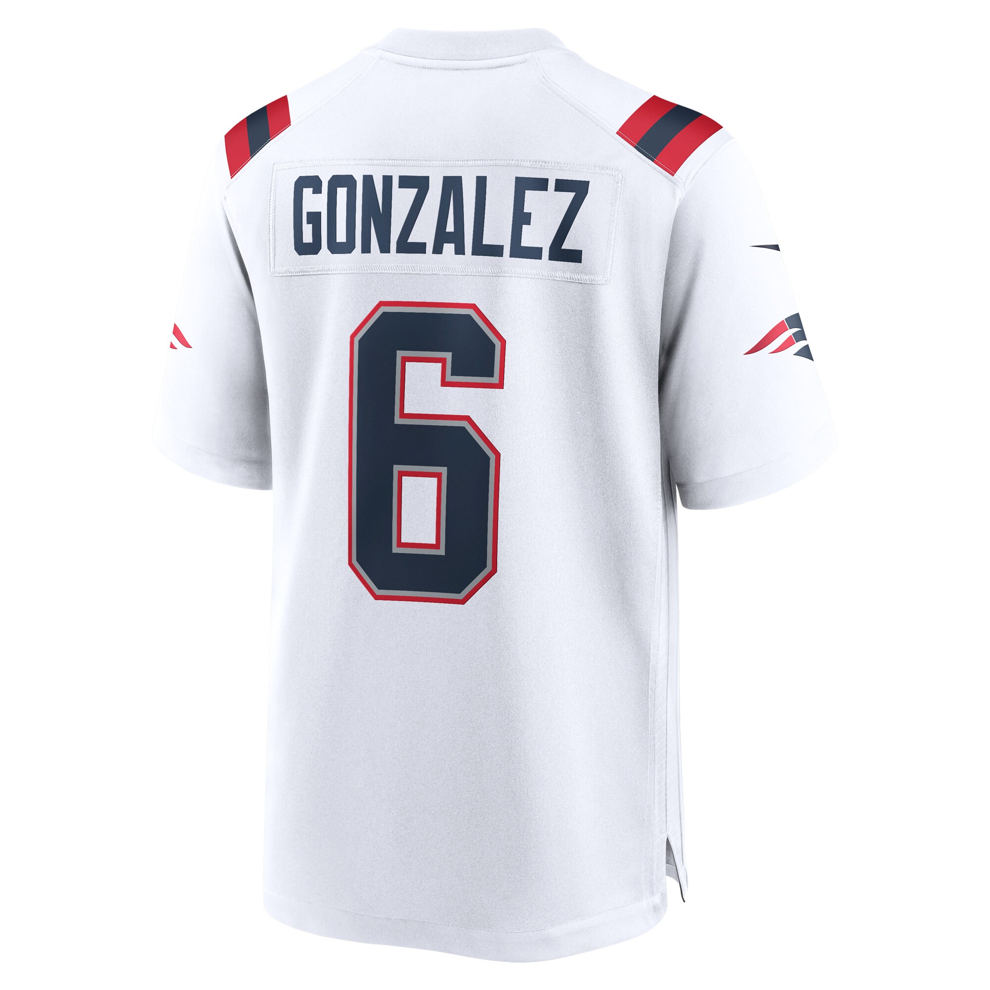 New England Patriots Christian Gonzalez White Game NFL Jersey Men's