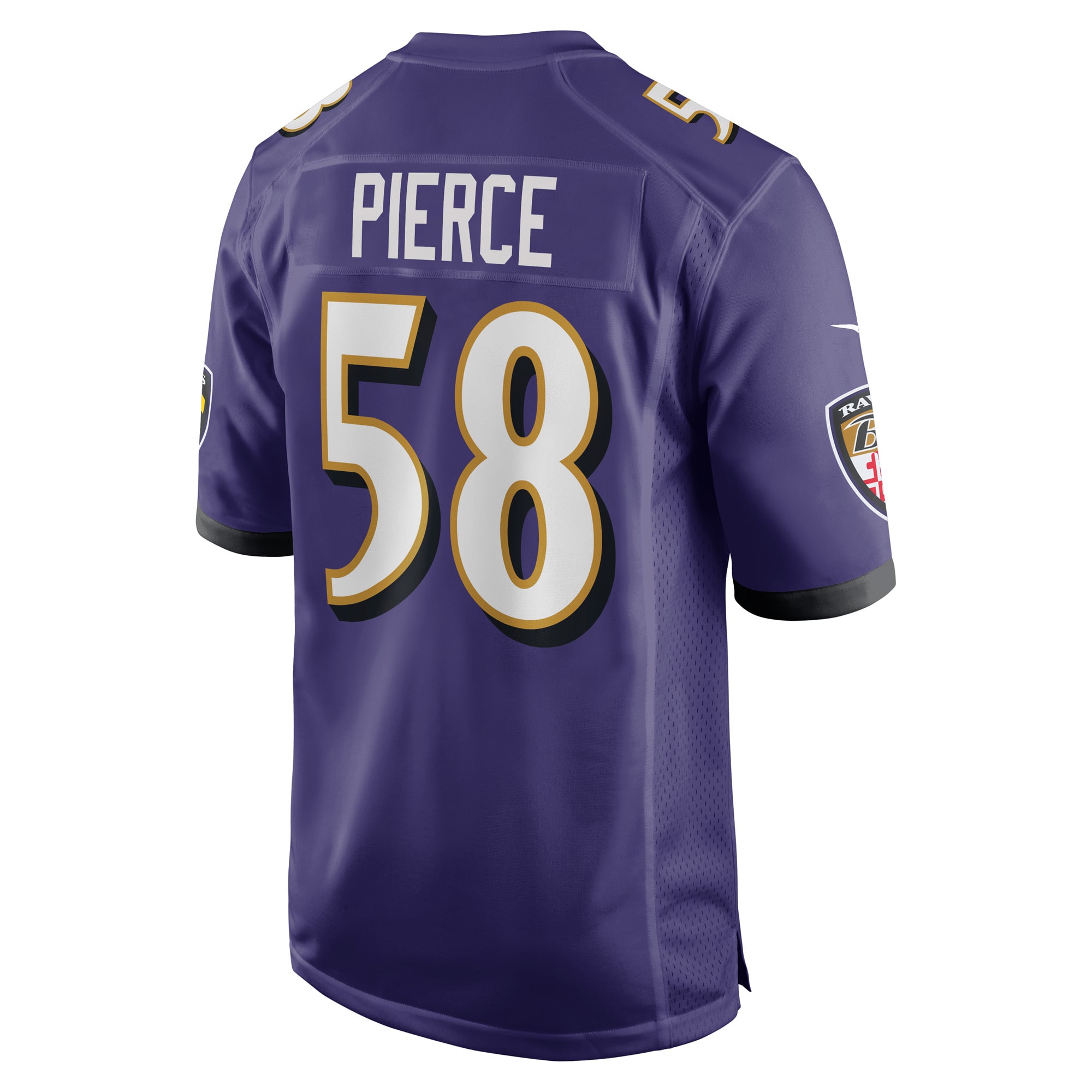 Baltimore Ravens Michael Pierce Purple Game NFL Jersey Men's